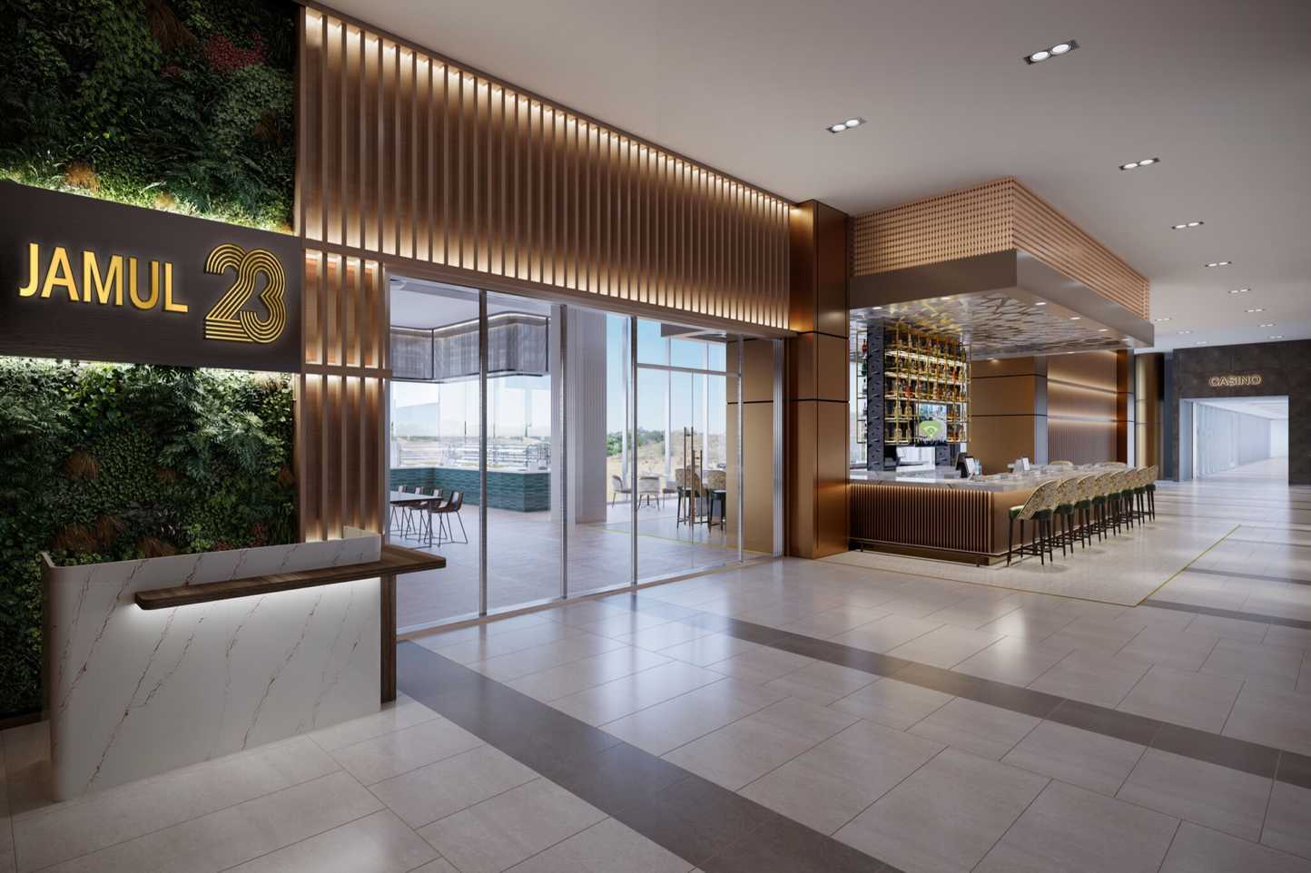 Rendering of Jamul 23 restaurant exterior in Jamul Casino Resort