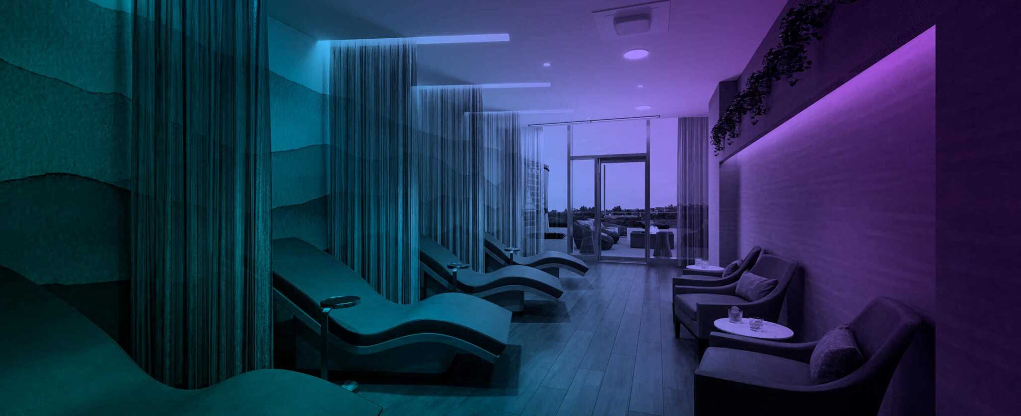 Rendering of Jamul Spa lounge chairs