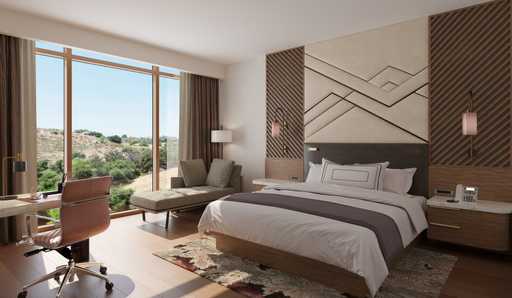 Hotel rendering of the King room at Jamul Resort Casino