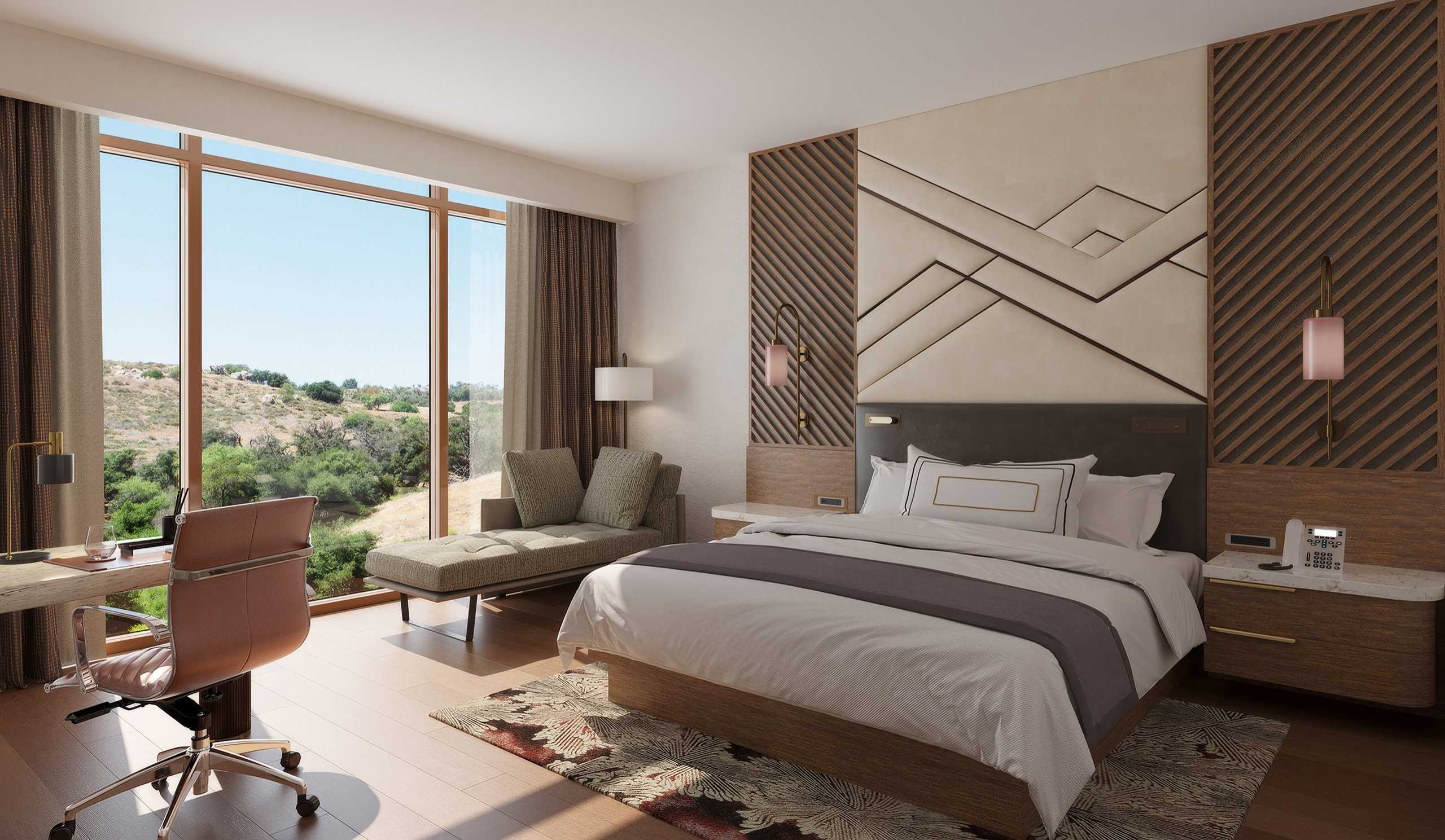 Hotel rendering of the King room at Jamul Resort Casino