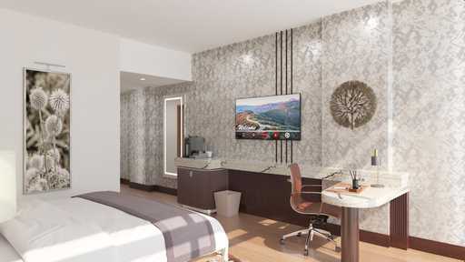 Hotel rendering of the King room at Jamul Resort Casino